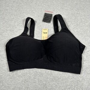 Truekind Daily Comfort Wirefree Shaper Bra Womens 4XL Black Everyday‎ Support